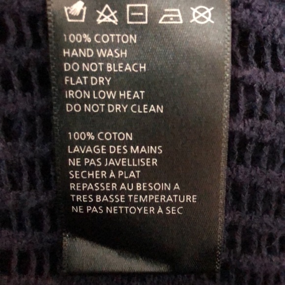 Anthropologie James Coviello Blue Crochet Lace Short Sleeve Top Large - Picture 5 of 6